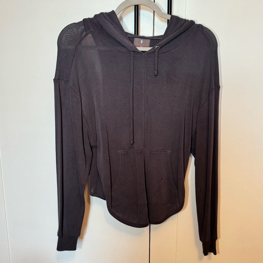 Free People Fp Movement Open Back Hoodie